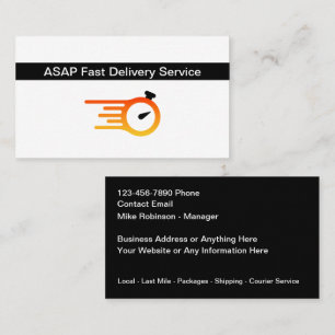 Fast Delivery Service Courier Business Cards