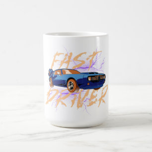 FAST DRIVER - blue COFFEE MUG