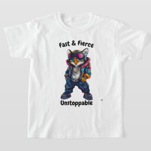 Fast, Fierce, and Unstoppable - Cool Leopard Art  T-Shirt