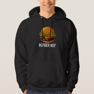 Fast Food Burger Boy Hamburger Cheeseburger Men Hoodie