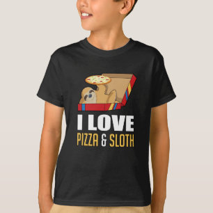 Fast Food Burger Sloth Funny Pizza Eat Gift Idea T-Shirt