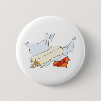 fast food burrito with hot sauce 2 inch round button