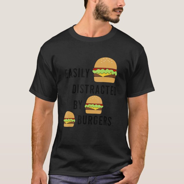 Fast Food Chef   Quote Burger Eating T-Shirt (Front)