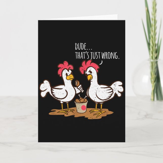 Fast Food Chicken Wings Funny Deep Fried Chicken S Card (Front)