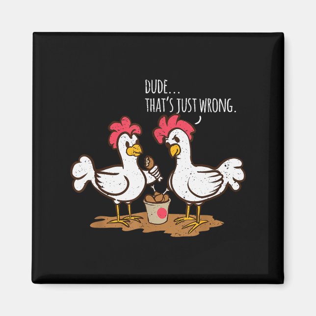 Fast Food Chicken Wings Funny Deep Fried Chicken S Magnet (Front)