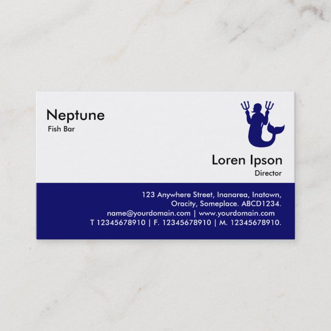 Fast Food - Deep Navy Business Card (Front)