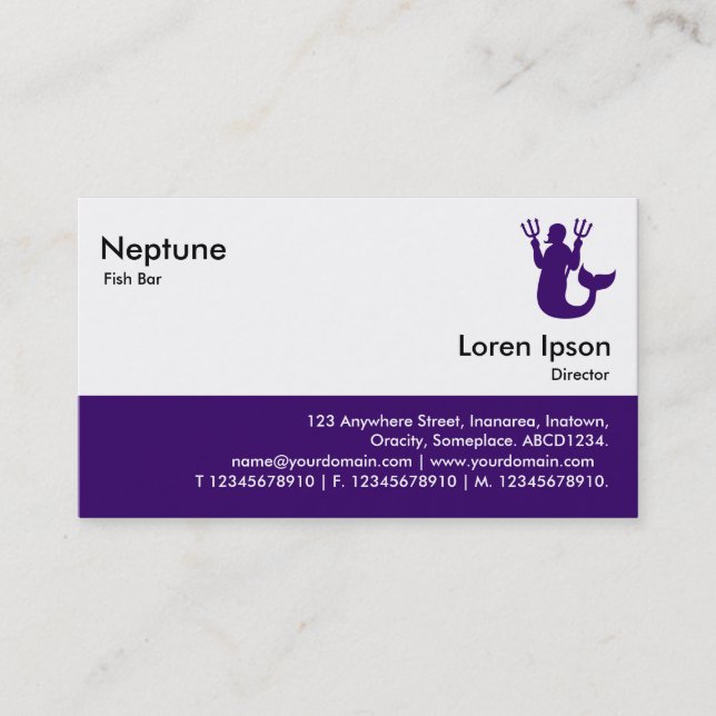 Fast Food - Deep Purple Business Card (Front)