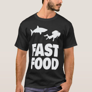 Fast Food Diver Shark Scuba Diving Diver Cute T-Shirt