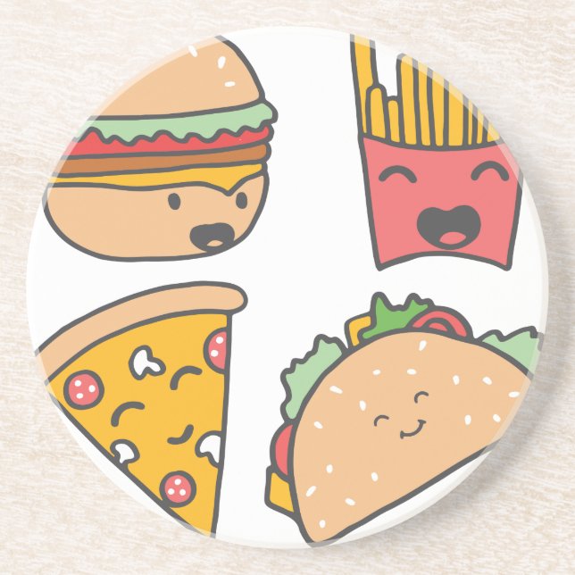 fast food friends coaster (Front)