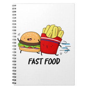 Fast Food Funny Burger And Fries Pun Notebook