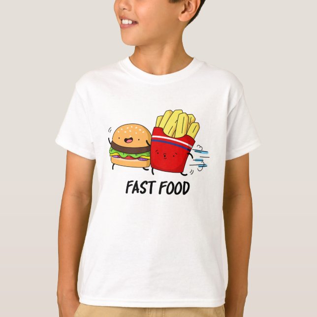 Fast Food Funny Burger And Fries Pun  T-Shirt (Front)