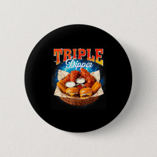 Fast Food Hamburger Chicken Nugget Foodie Triple A 2 Inch Round Button