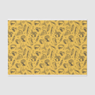 Fast Food Hamburger Fries Hot Dog Chicken Pattern Tissue Paper