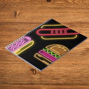 Fast Food Hot Dogs and Hamburger Notebook