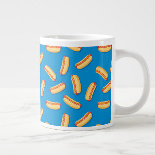 Fast Food Hotdogs Pattern Large Coffee Mug