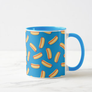Fast Food Hotdogs Pattern Mug