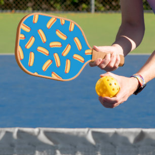 Fast Food Hotdogs Pattern Pickleball Paddle