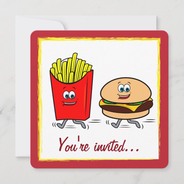 Fast Food Party Invitation (Front)
