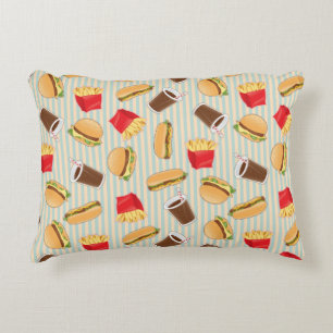 Fast Food Pattern 2 Accent Pillow
