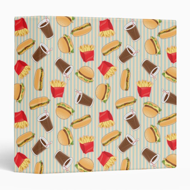 Fast Food Pattern 2 Binder (Front/Spine)
