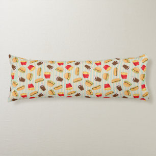 Fast Food Pattern 2 Body Pillow