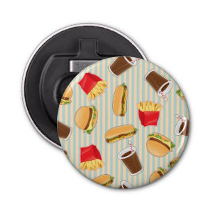 Fast Food Pattern 2 Bottle Opener
