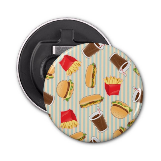 Fast Food Pattern 2 Bottle Opener (Front)