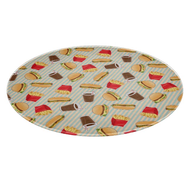 Fast Food Pattern 2 Cutting Board (Corner)