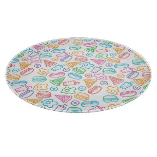 Fast food pattern 2 cutting board