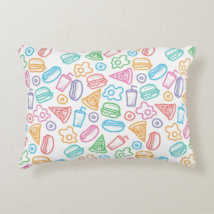 Fast food pattern 2 decorative pillow