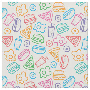 Fast food pattern 2 fabric