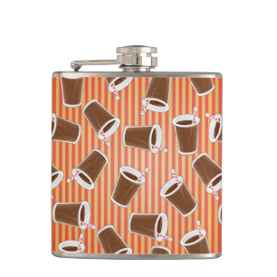 Fast food pattern 2 hip flask