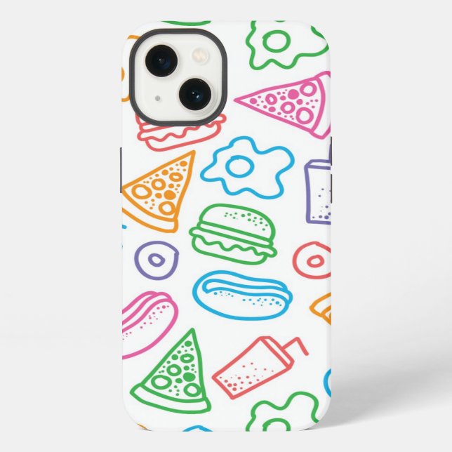 Fast food pattern 2 iPhone case (Back)