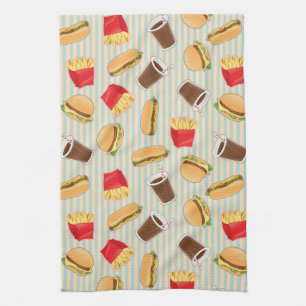 Fast Food Pattern 2 Kitchen Towel