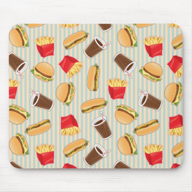 Fast Food Pattern 2 Mouse Pad (Front)