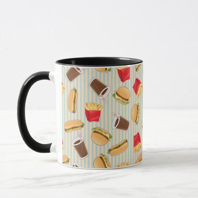 Fast Food Pattern 2 Mug (Left)