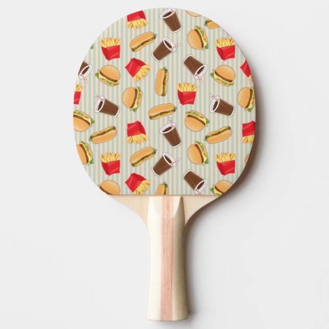 Fast Food Pattern 2 Ping Pong Paddle (Front)