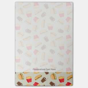 Fast Food Pattern 2 Post-it Notes