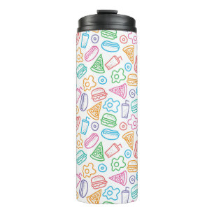 Fast food pattern 2 thermal tumbler