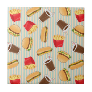 Fast Food Pattern 2 Tile
