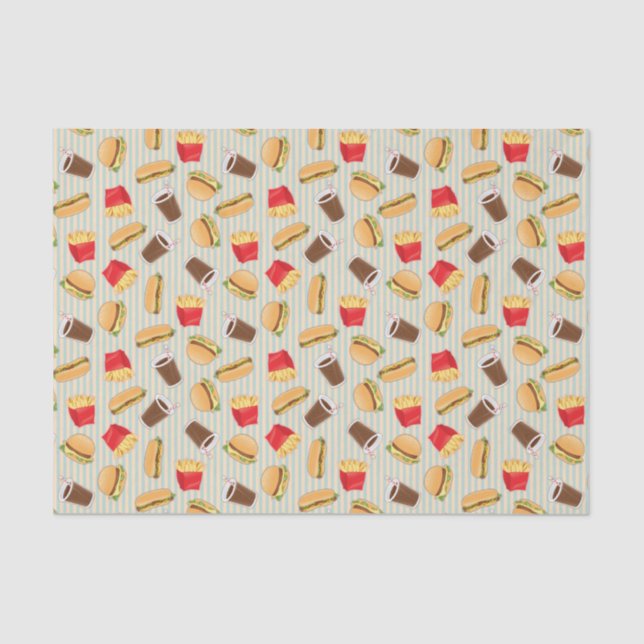 Fast Food Pattern 2 Tissue Paper (Front)