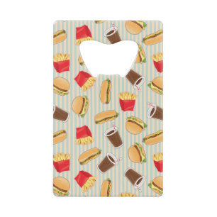 Fast Food Pattern 2 Wallet Bottle Opener
