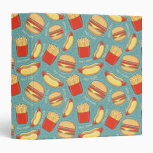 Fast Food Pattern 3 Binder