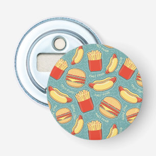 Fast Food Pattern 3 Bottle Opener