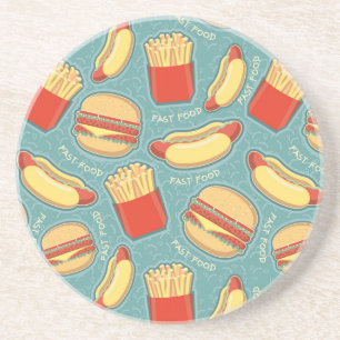Fast Food Pattern 3 Coaster