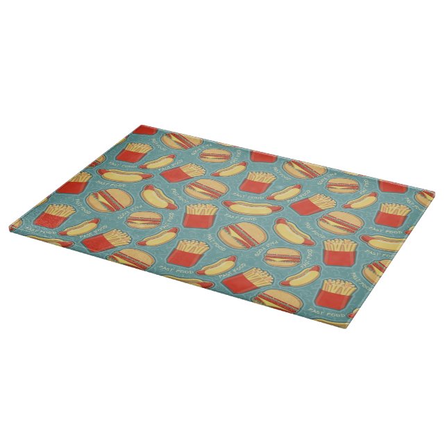 Fast Food Pattern 3 Cutting Board (Corner)