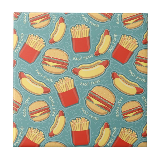 Fast Food Pattern 3 Tile (Front)