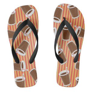 Fast food pattern flip flops