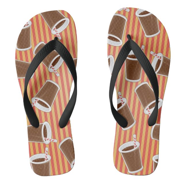 Fast food pattern flip flops (Footbed)