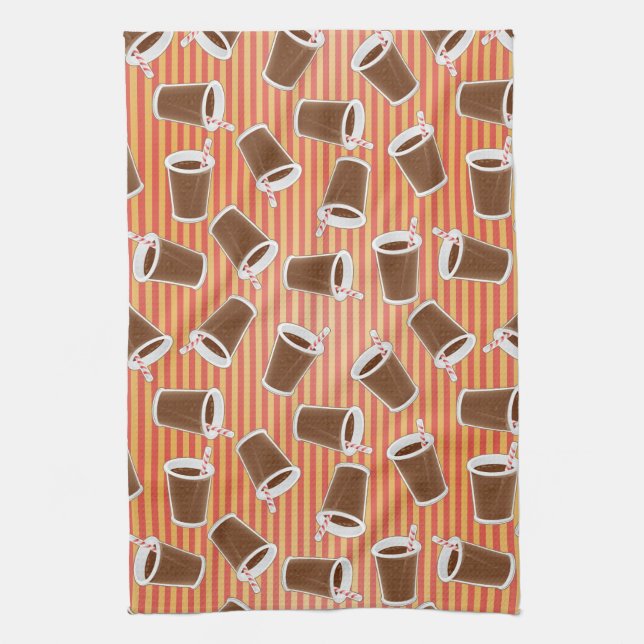 Fast food pattern kitchen towel (Vertical)